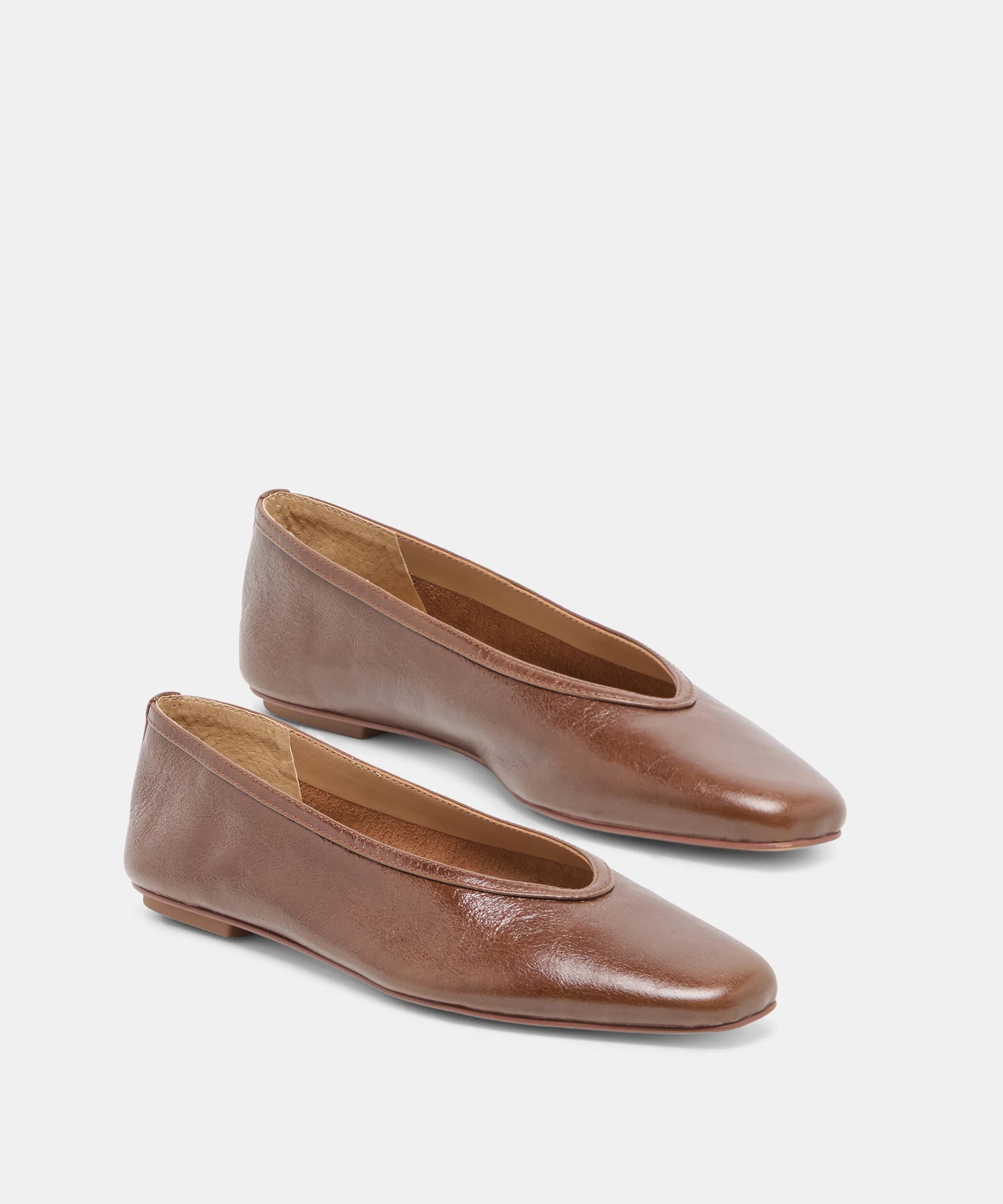 Caret Ballet Flats - Russet Leather