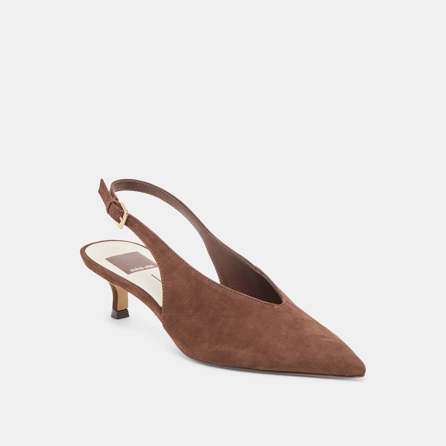 Alenna Heels - Dark Brown Suede