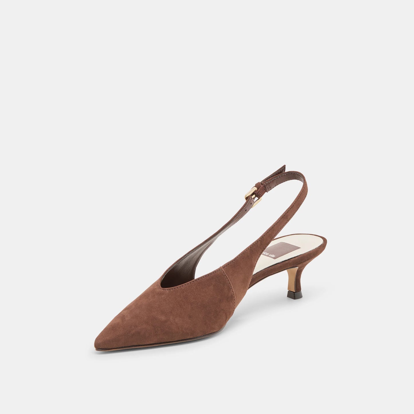Alenna Heels - Dark Brown Suede