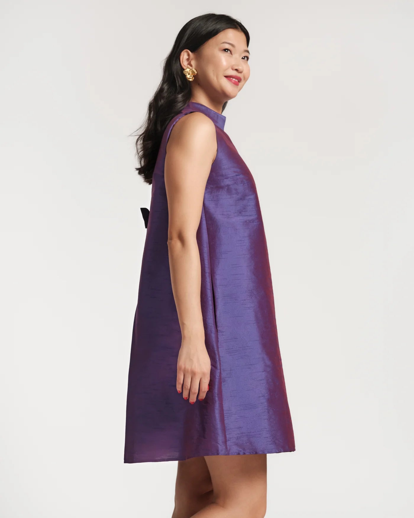 Sleeveless Diplomat Mini Dress - Violet
