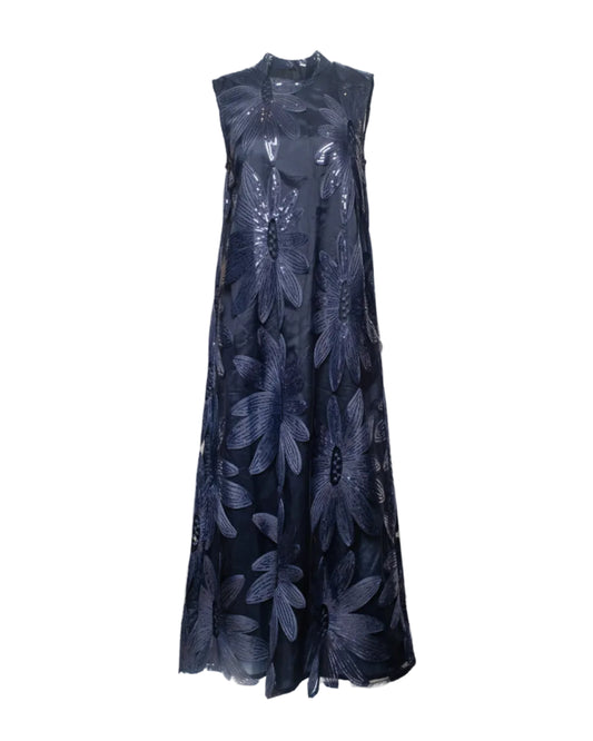 Diplomat Maxi Dress - Navy