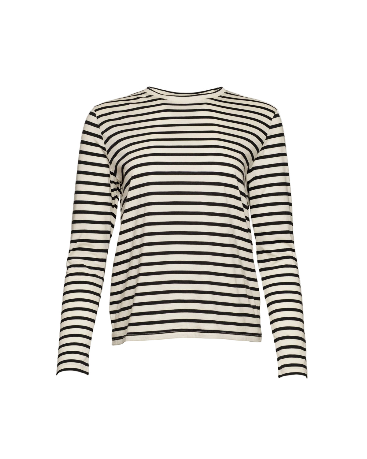 Long Sleeve Striped T Shirt - Oyster Black