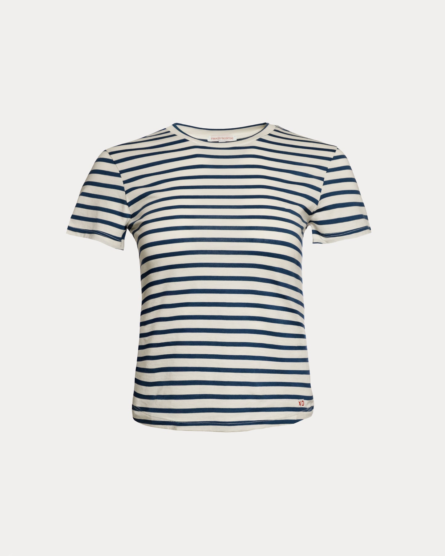 Super Crewneck Tee - Oyster/Navy