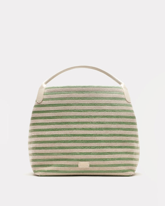Sweet Pea Raffia Stripe - Green/Multi