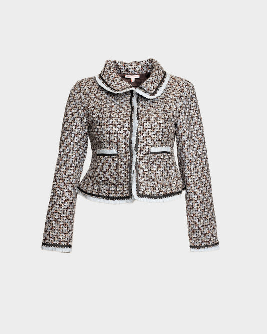 Jessie Jacket Deco Tweed - Light Blue/Gold/Multi
