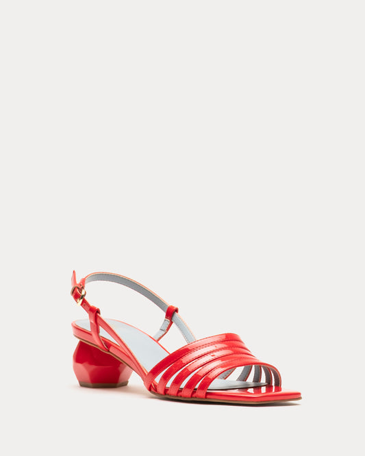 Ally Heel Vegan Mirror - Red