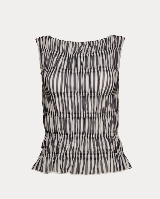 Jane Top Stripe - Navy/White