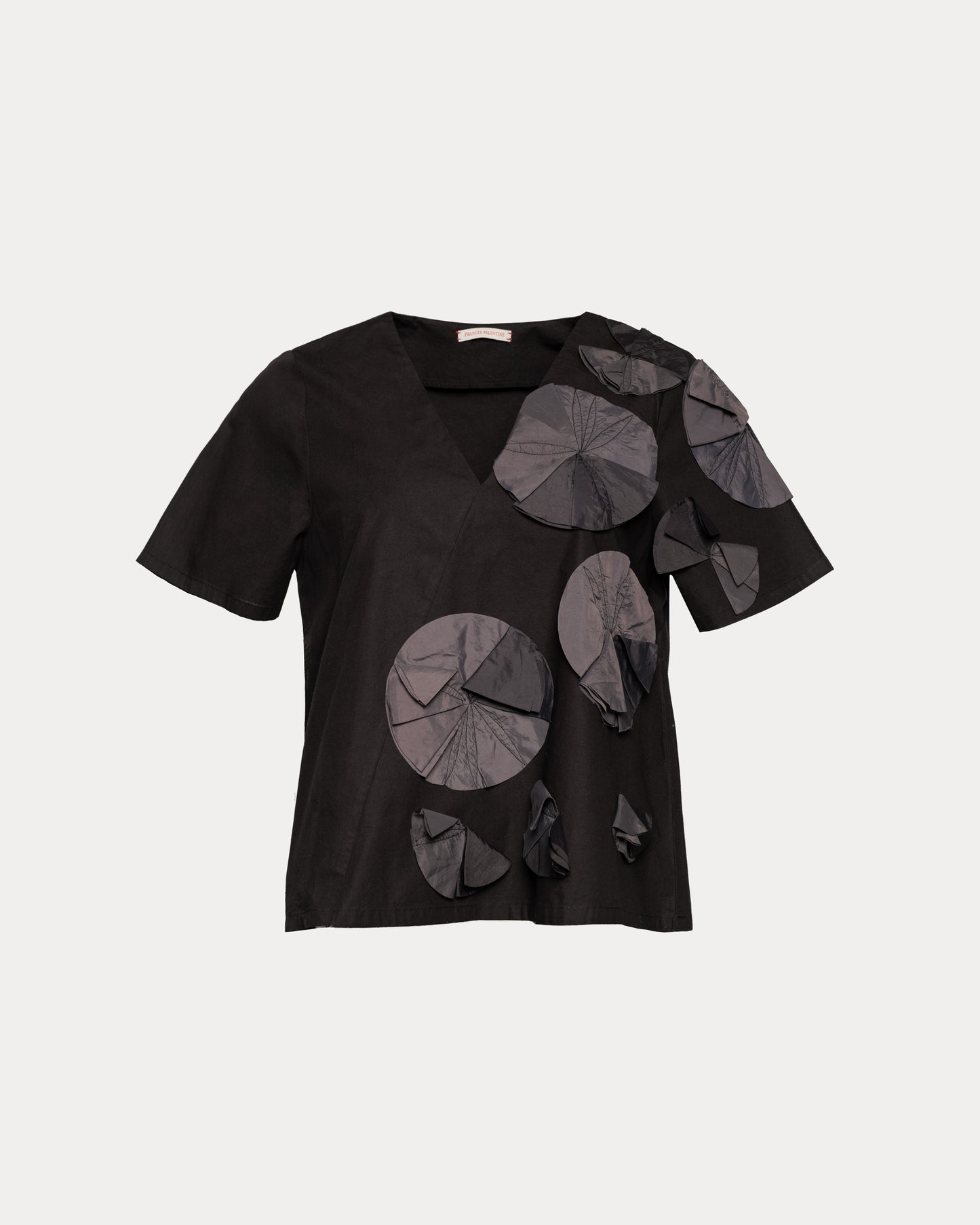 Schooner Top w/ Flowers - Black