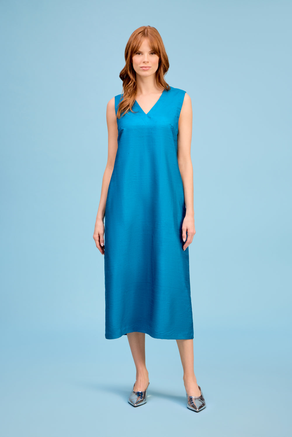 Column Dress - Teal