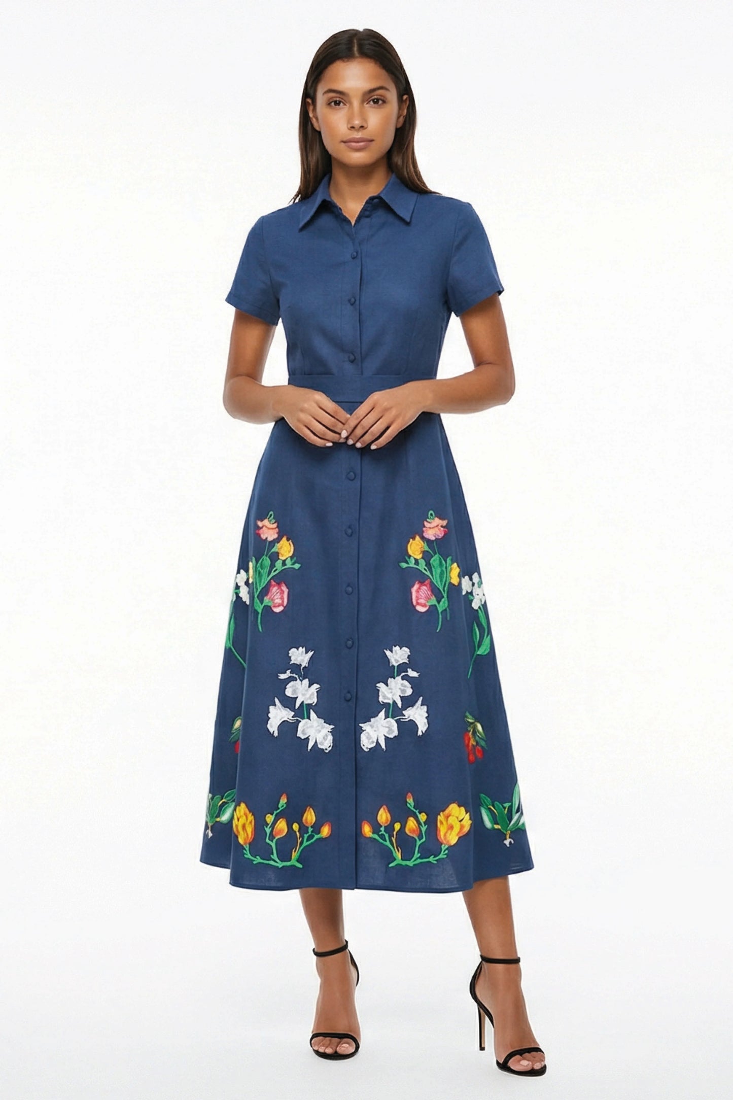 Elena Dress - Indigo Blue