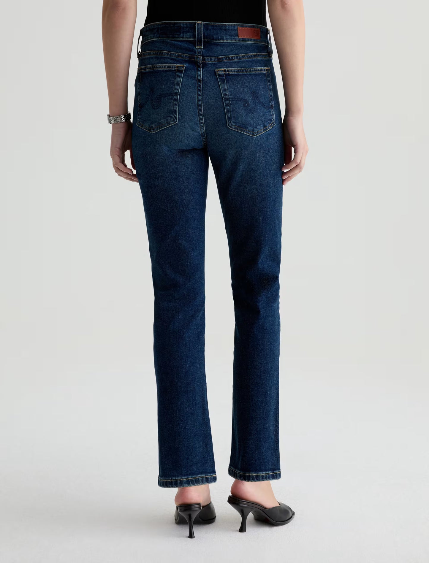 Mari Mid-Rise Slim Straight Crop - Havana