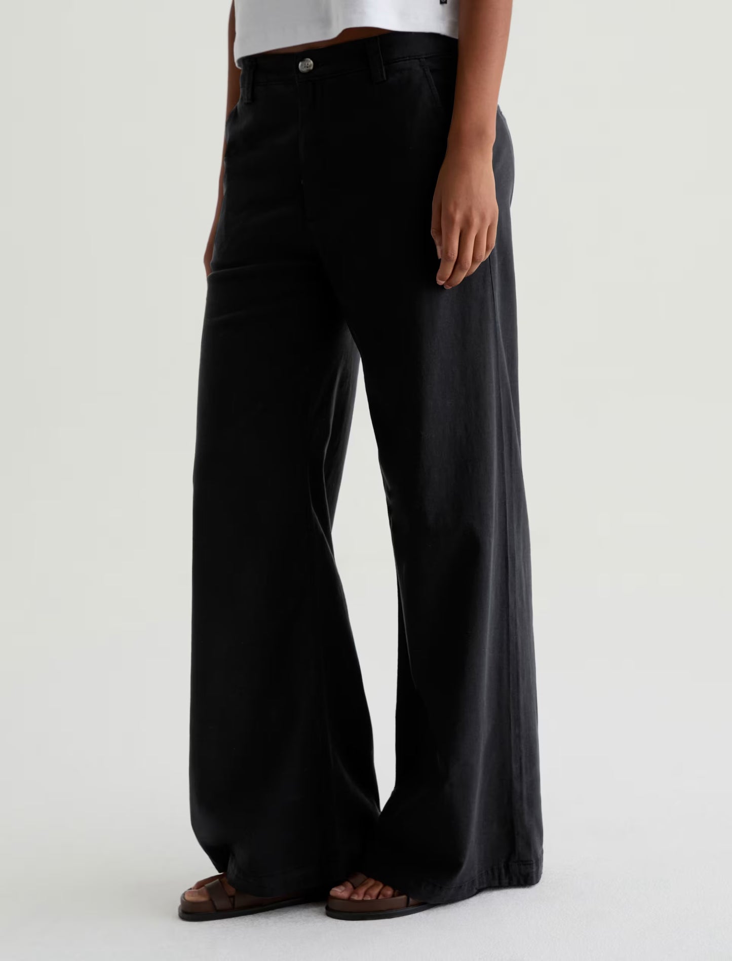 Caden Mid-Rise Relaxed Wide Leg - Black