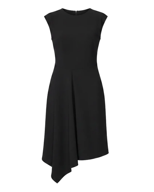 Side Gathered Dress - Black