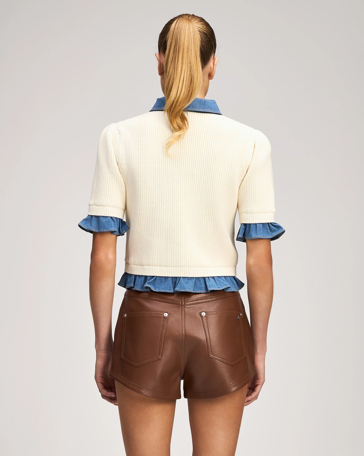Shelly Pullover - Ivory Light Wash