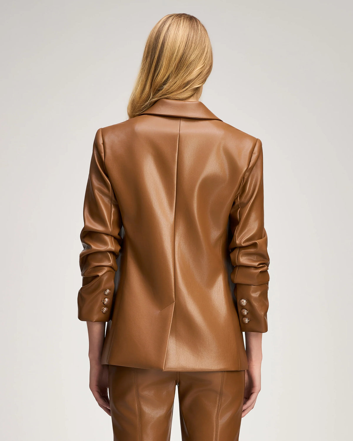 Vegan Leather Kylie Jacket - Chocolate Milk