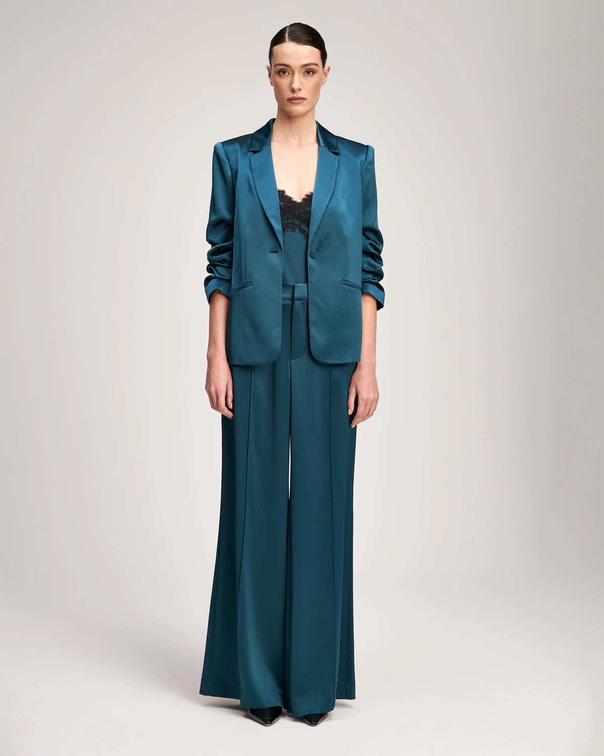 Satin Kylie Blazer - Stormwater