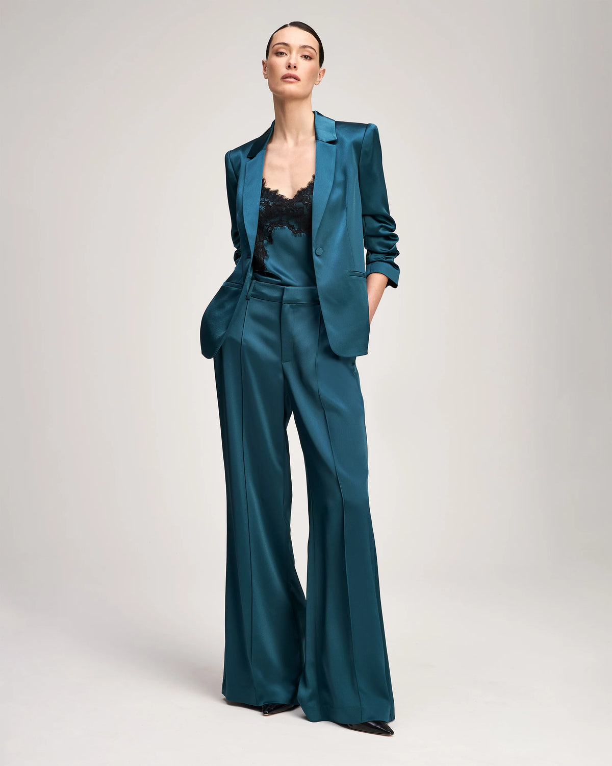 Satin Kylie Blazer - Stormwater