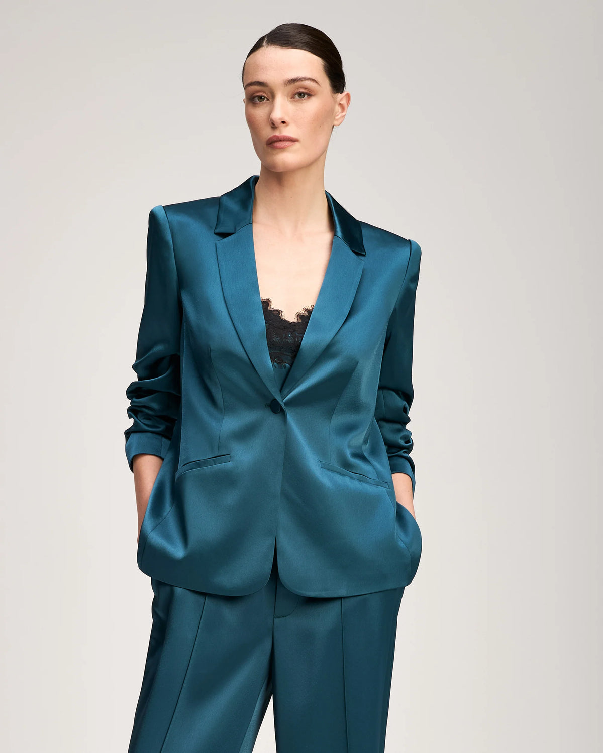 Satin Kylie Blazer - Stormwater