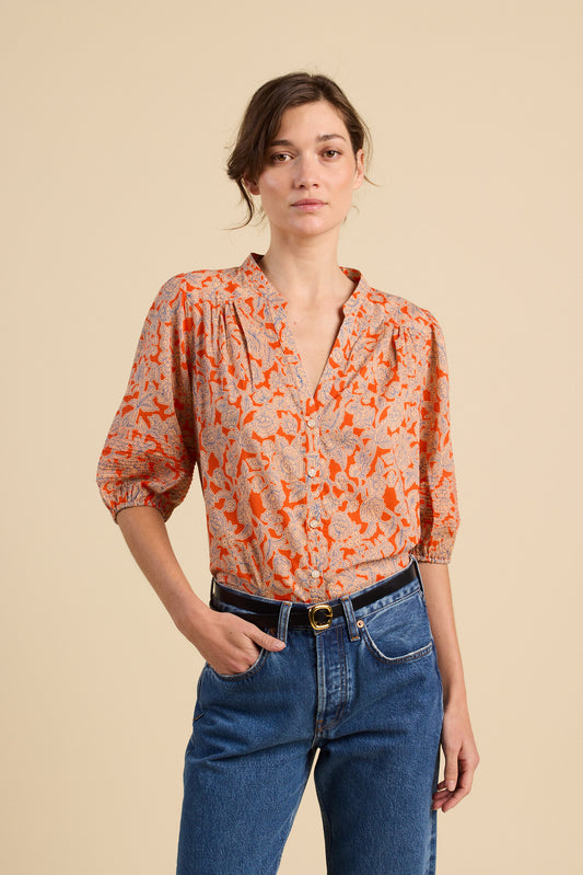Loren Blouse - Vermillion