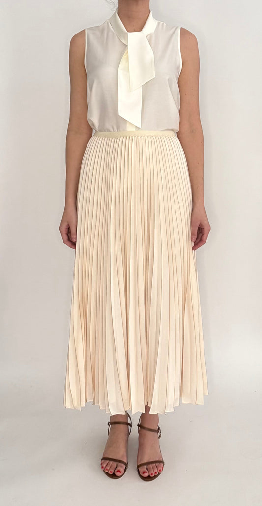 Claudia Pleated Skirt - Ecru