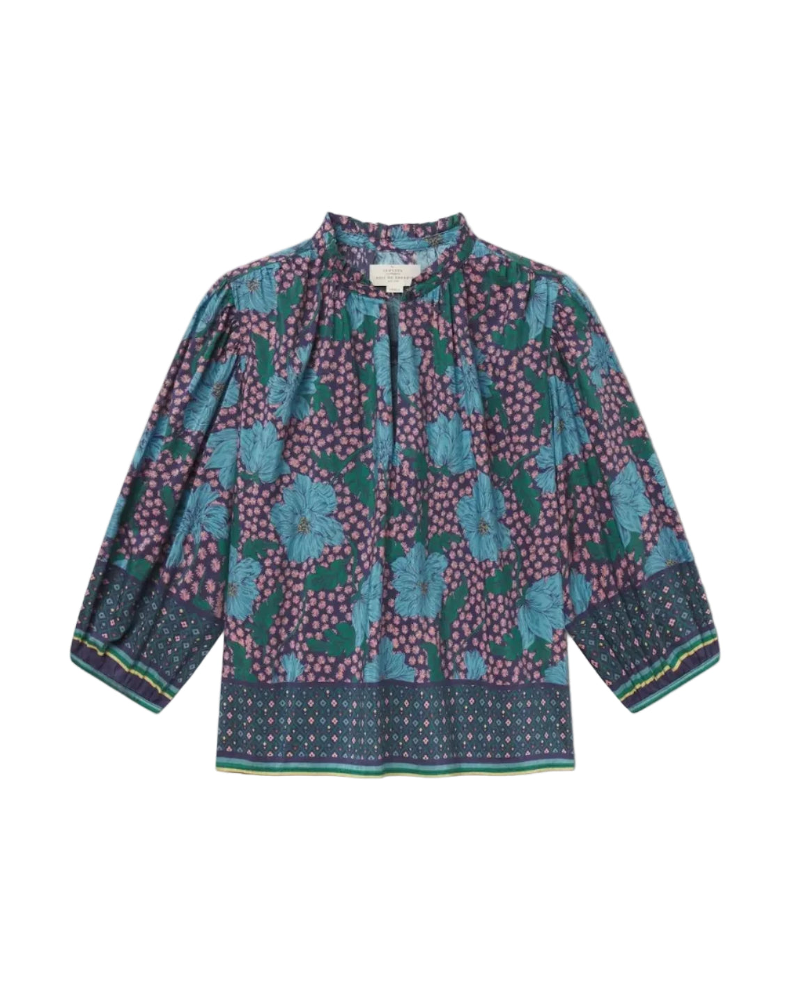 Orly Blouse - Midnight Trellis