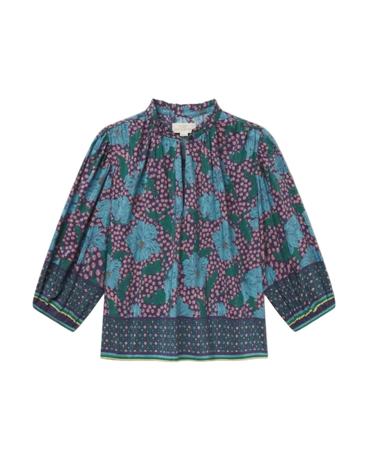 Orly Blouse - Midnight Trellis