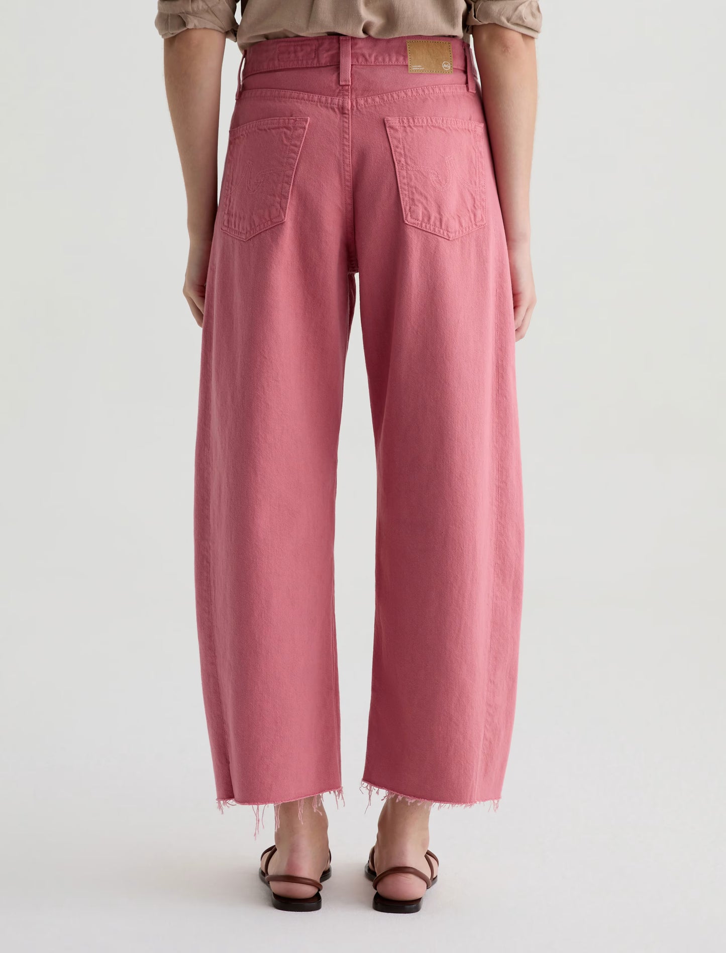 Hattie High-Rise Barrel Crop - Peony