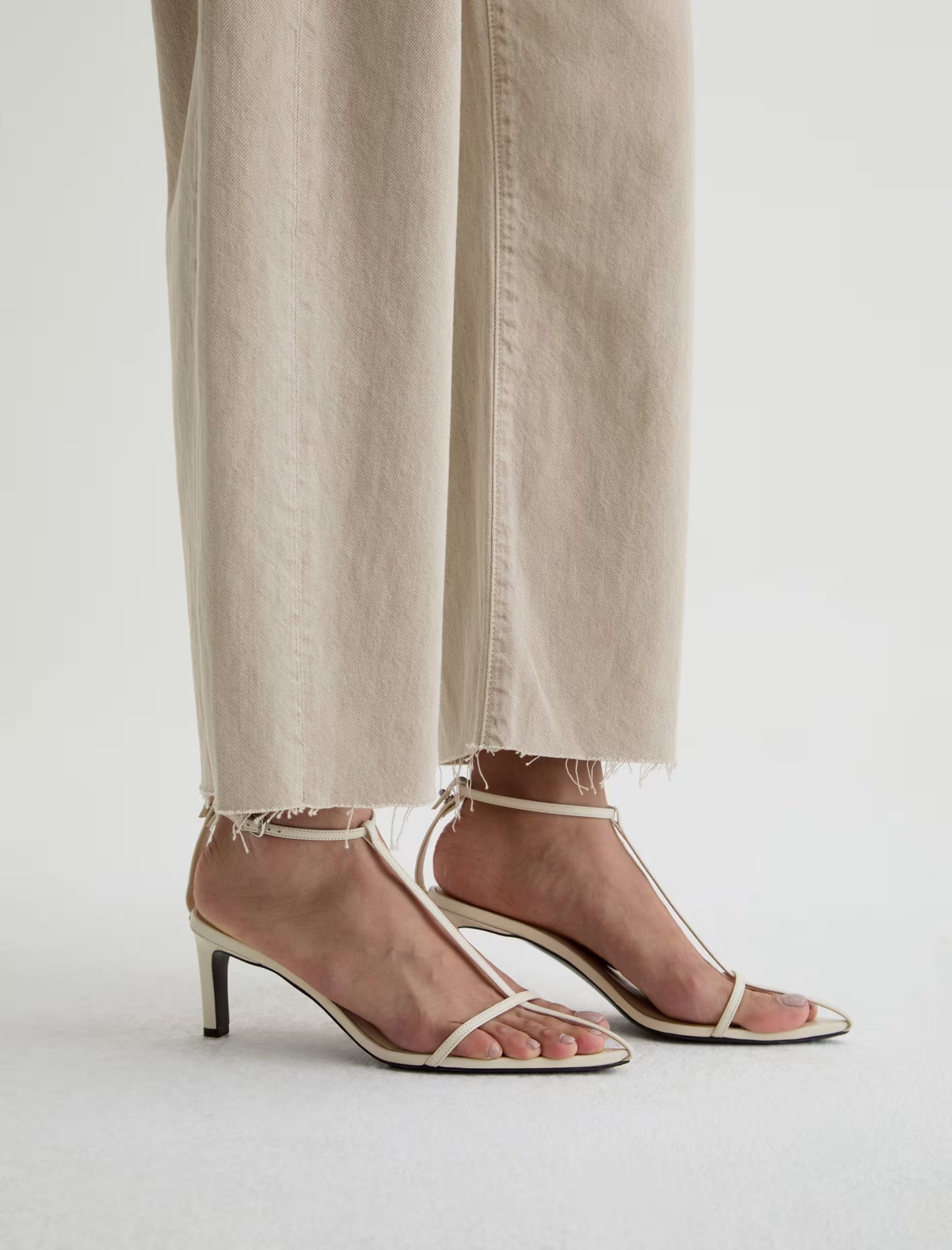 Hattie High-Rise Barrel Crop - Sulfur Light Taupe
