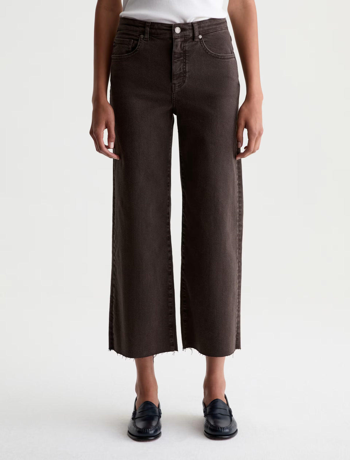 Saige Mid-Rise Wide Leg Crop - Sulfur Burnt Umber