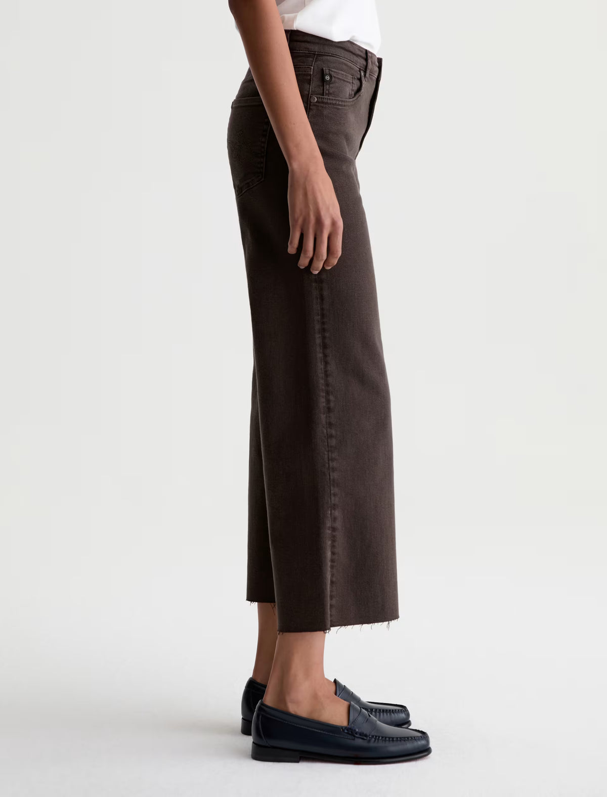 Saige Mid-Rise Wide Leg Crop - Sulfur Burnt Umber