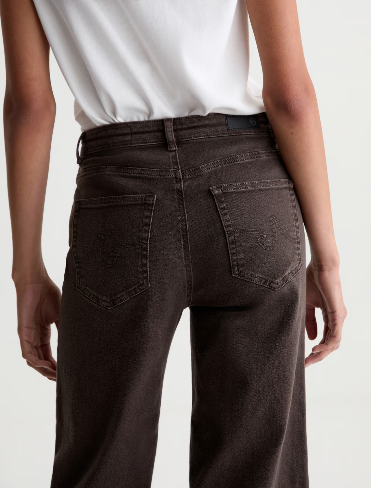 Saige Mid-Rise Wide Leg Crop - Sulfur Burnt Umber