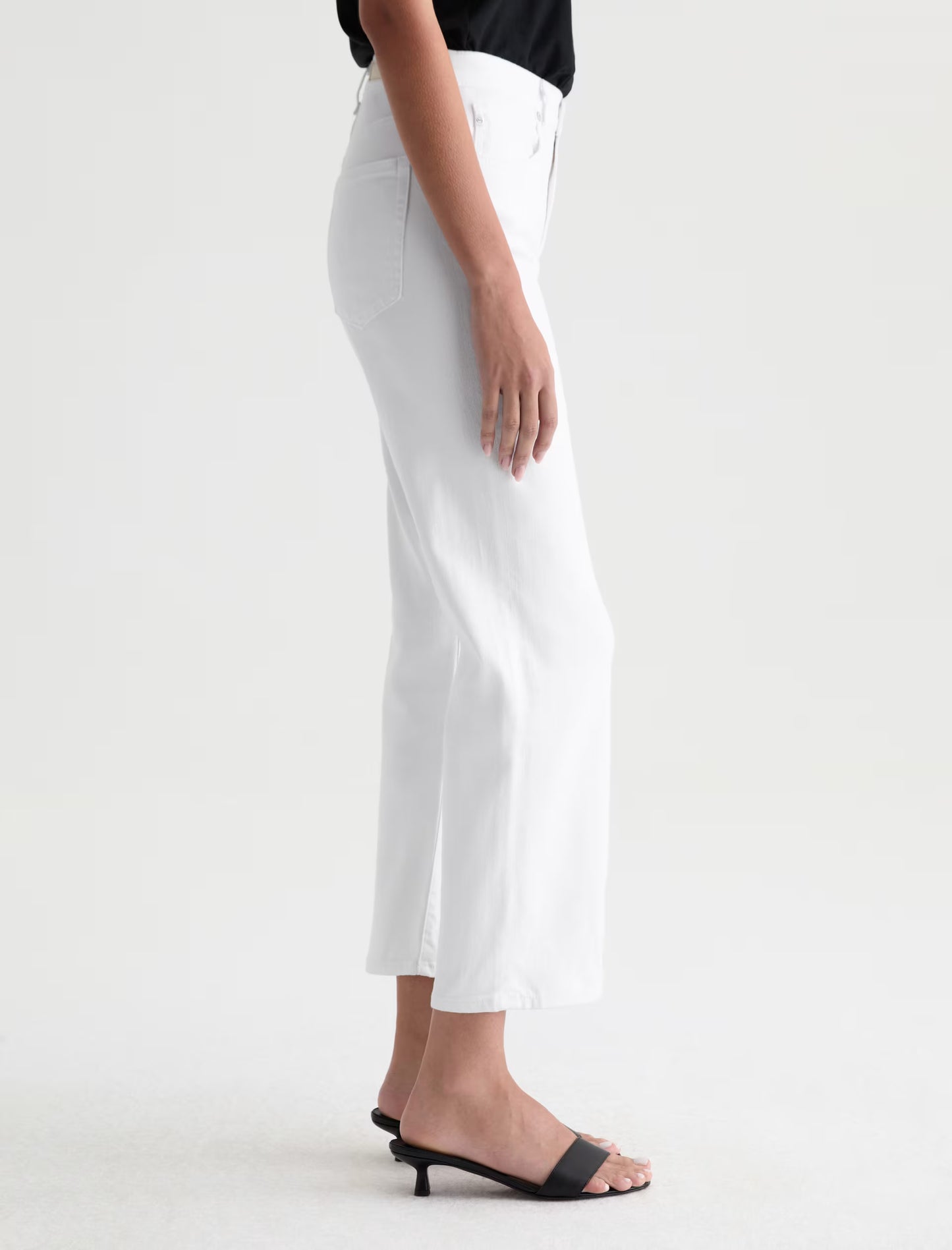 Brinley Mid-Rise Straight Crop - Gallery White
