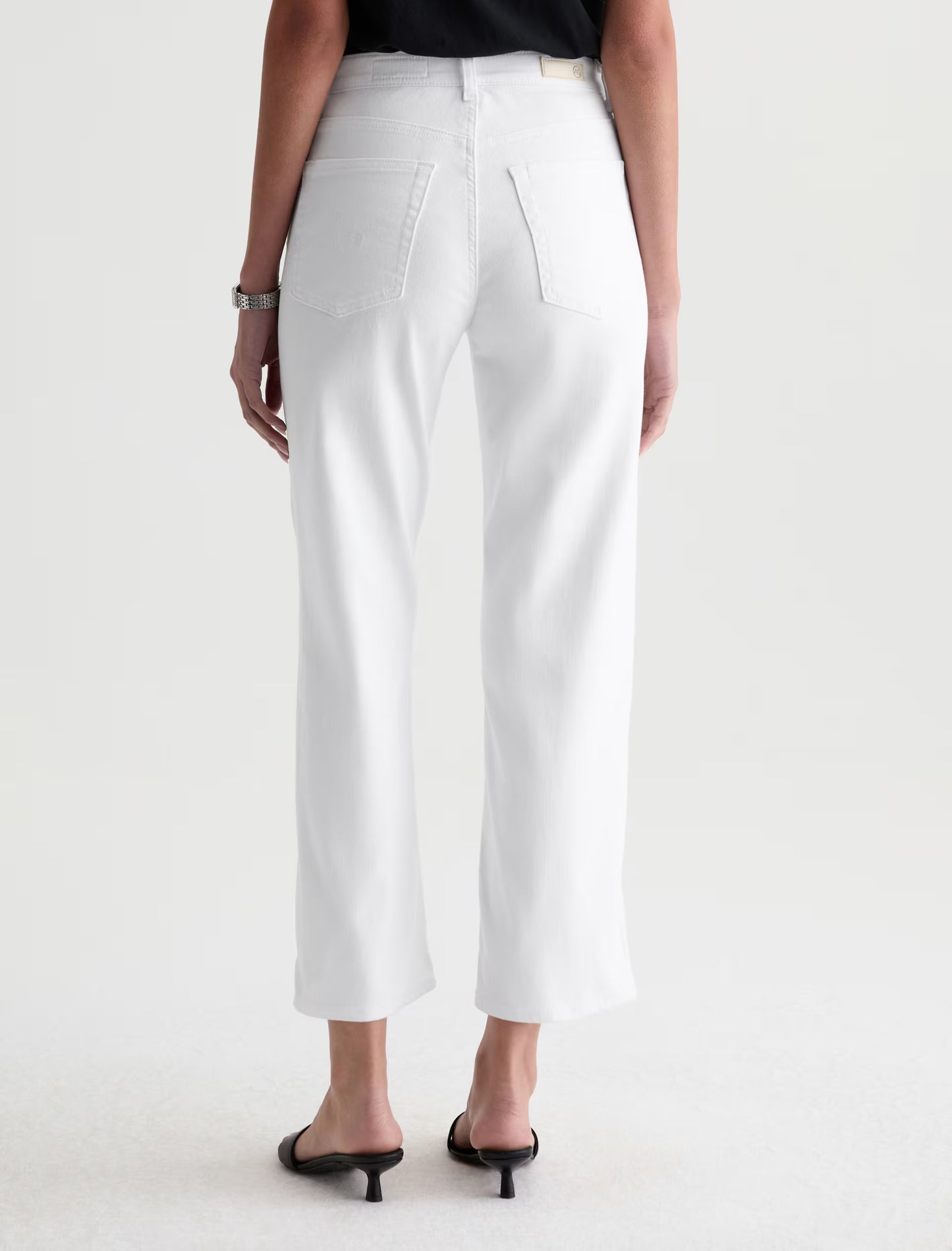 Brinley Mid-Rise Straight Crop - Gallery White