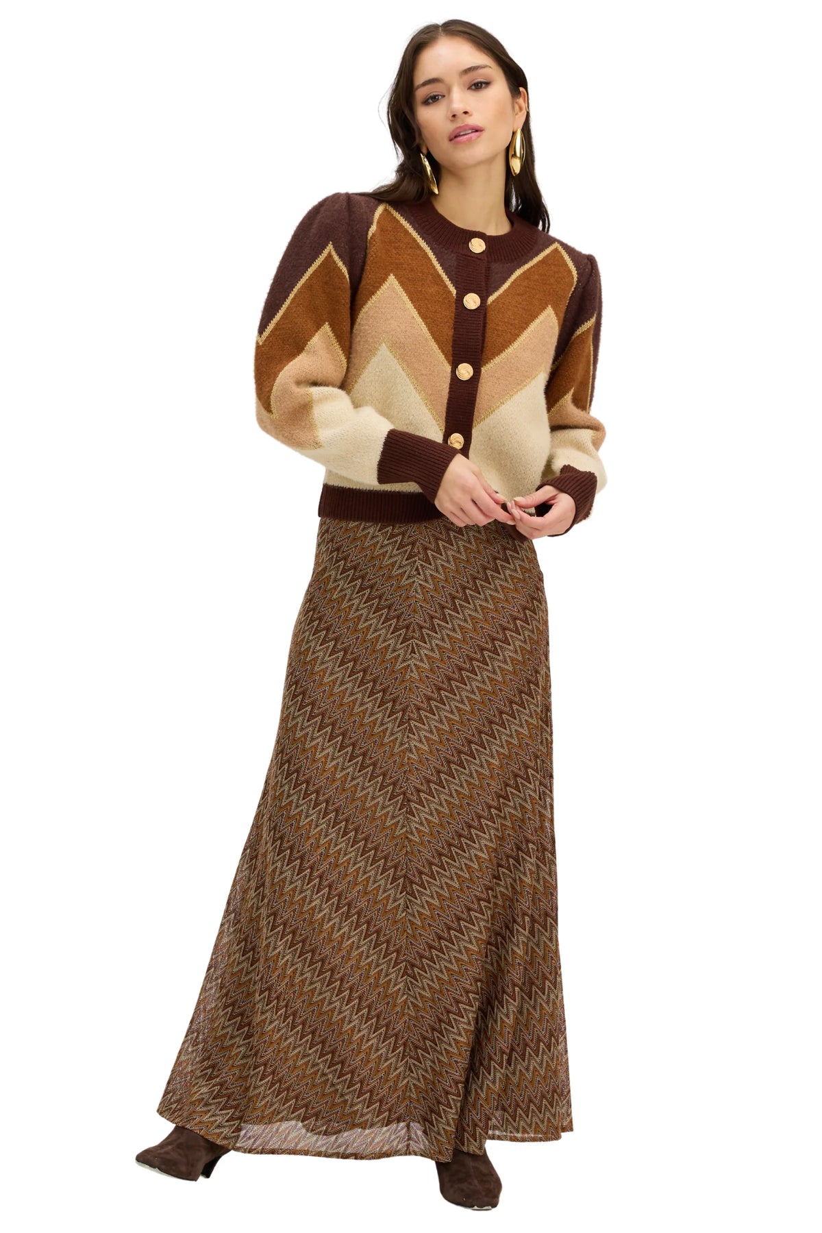Olive Skirt - Chestnut Multi