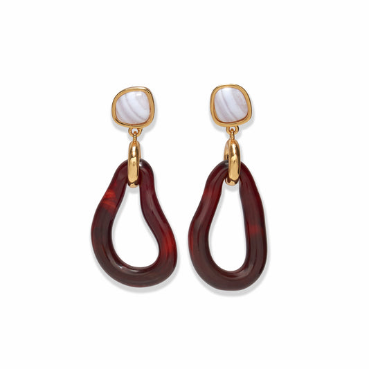 Galina Earrings - Sangria