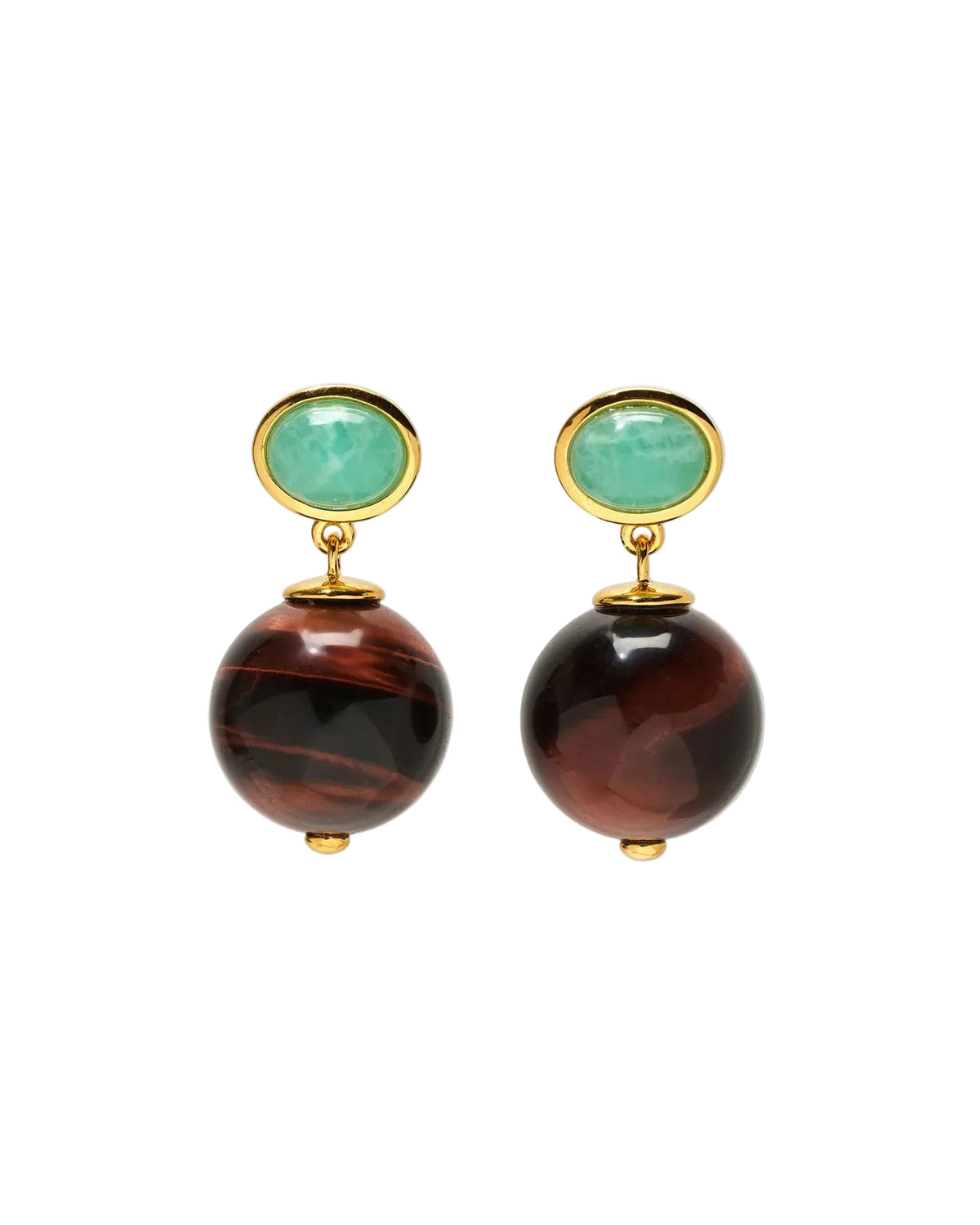 Umbria Earrings - Tiger's Eye