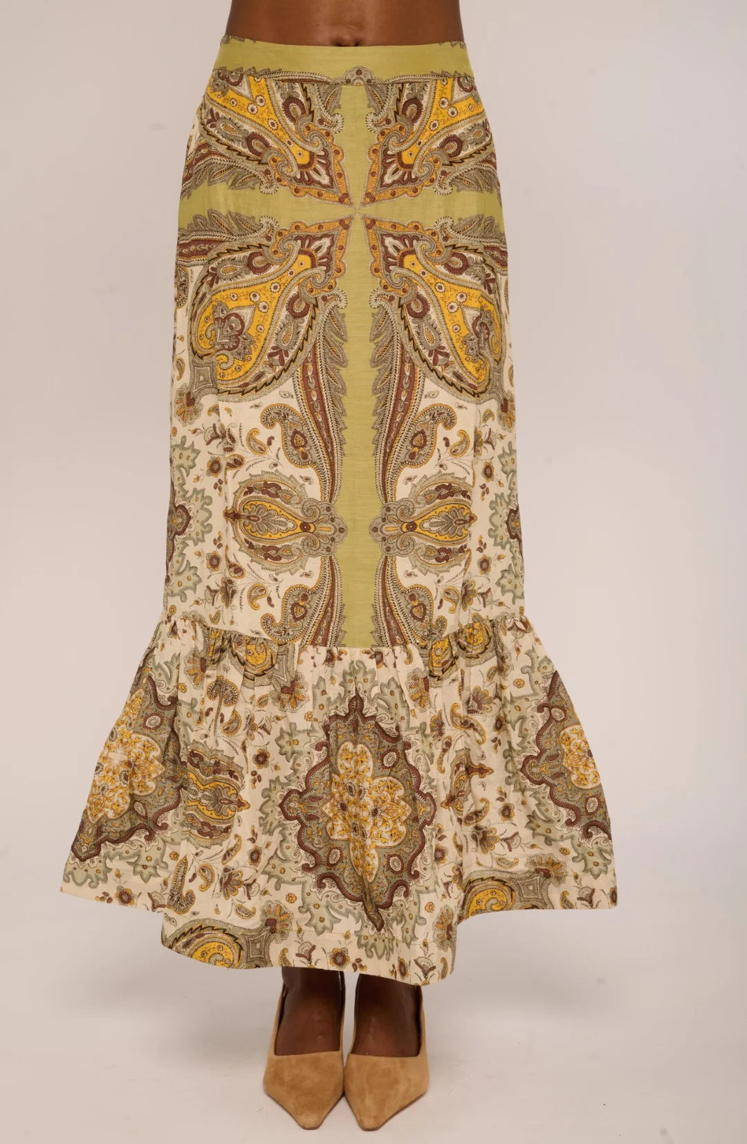 Ava Skirt - Kaleidoscope Scarf Print