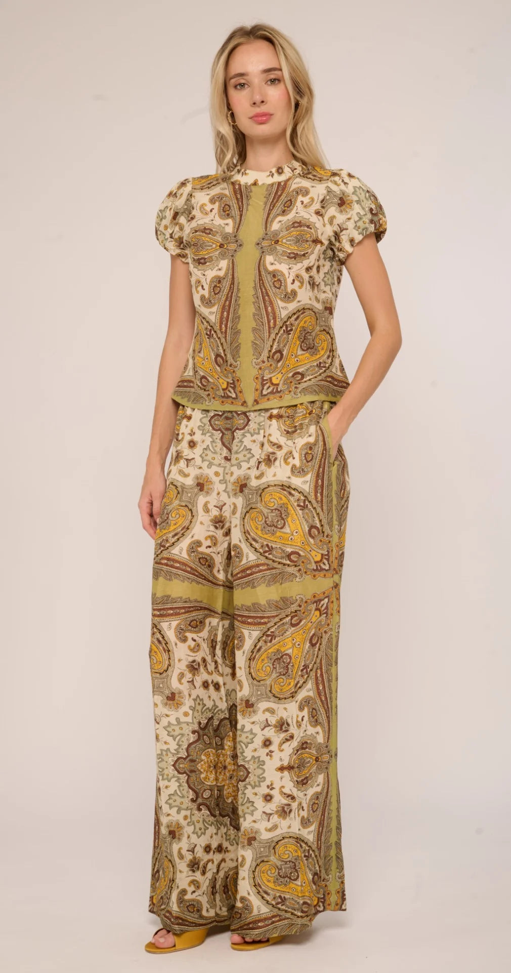 Ava Top - Kaleidoscope Scarf Print