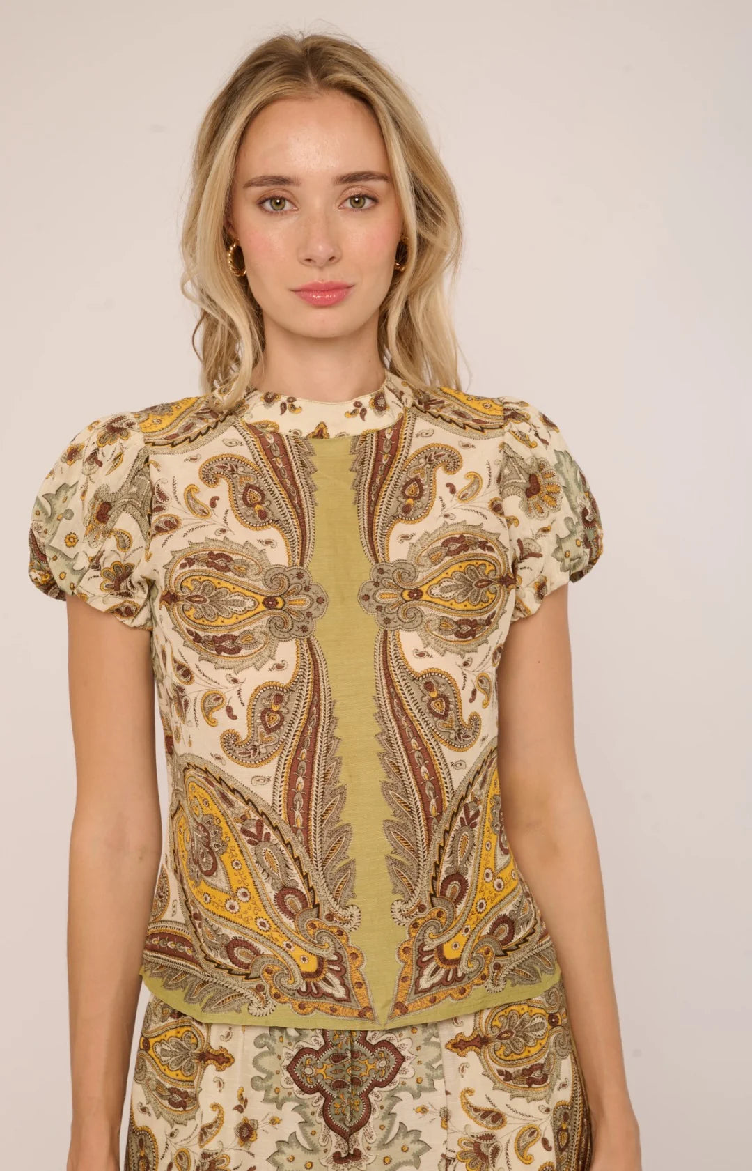 Ava Top - Kaleidoscope Scarf Print