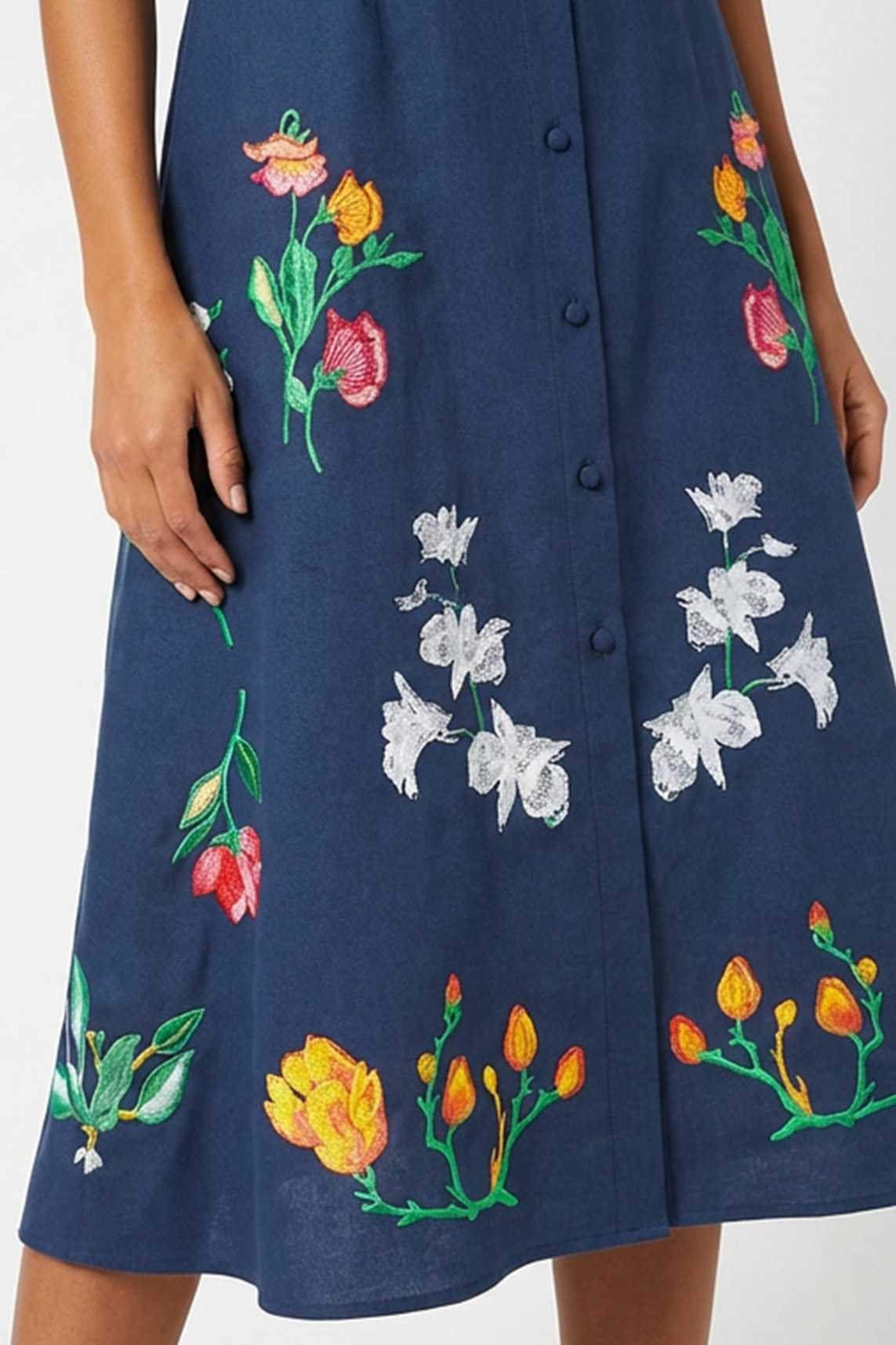 Elena Dress - Indigo Blue