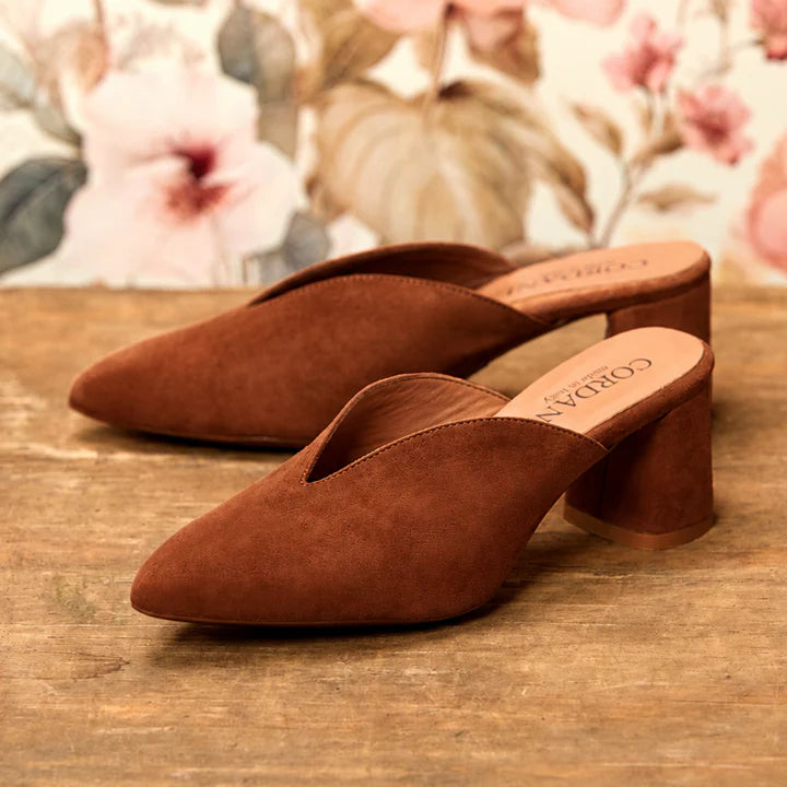 Gayle Mule - Cognac Suede