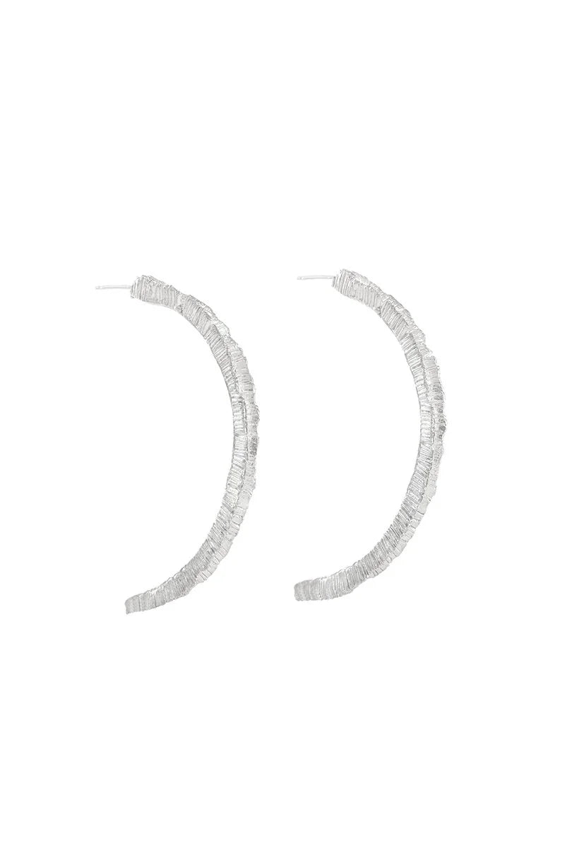 Bloom Hoop Earrings - Silver