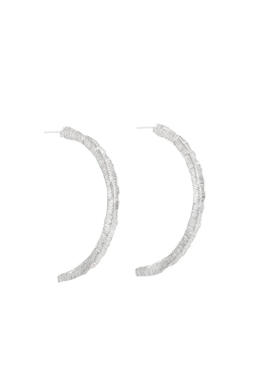 Bloom Hoop Earrings - Silver