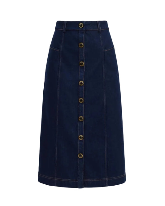 Ambrose Midi Skirt - Indigo