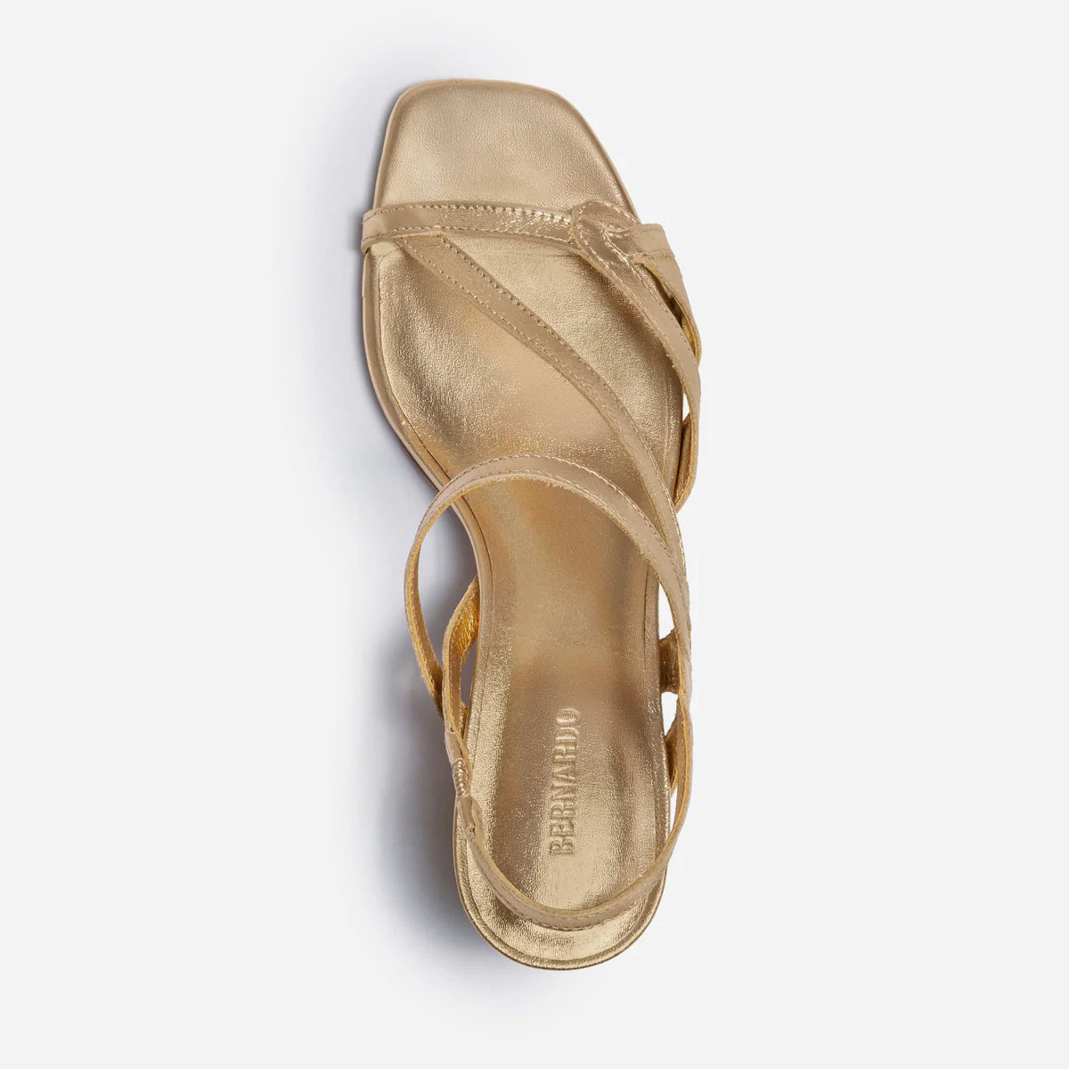 Gyoda Mid Heel Sandal - Gold