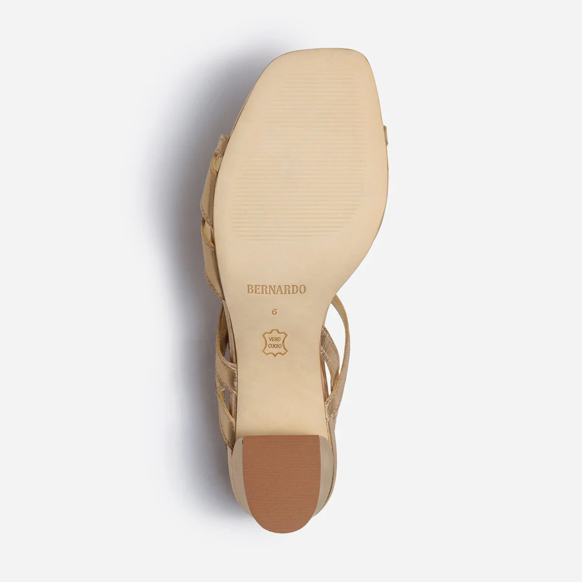 Gyoda Mid Heel Sandal - Gold