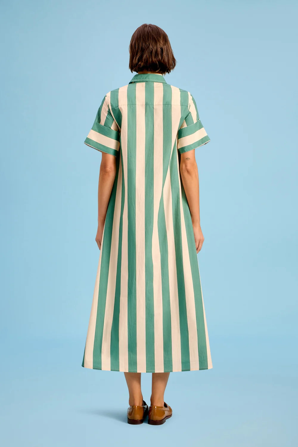 Gibbons Dress - Stone Stripe