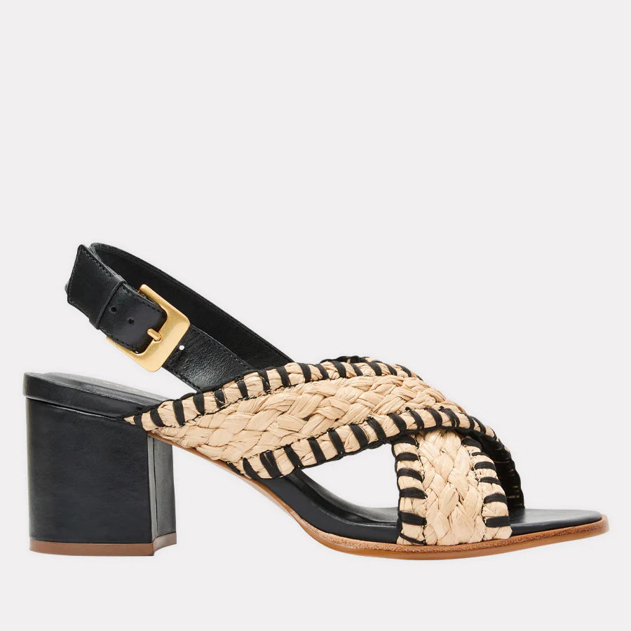 Hazel Heel - Black/Natural