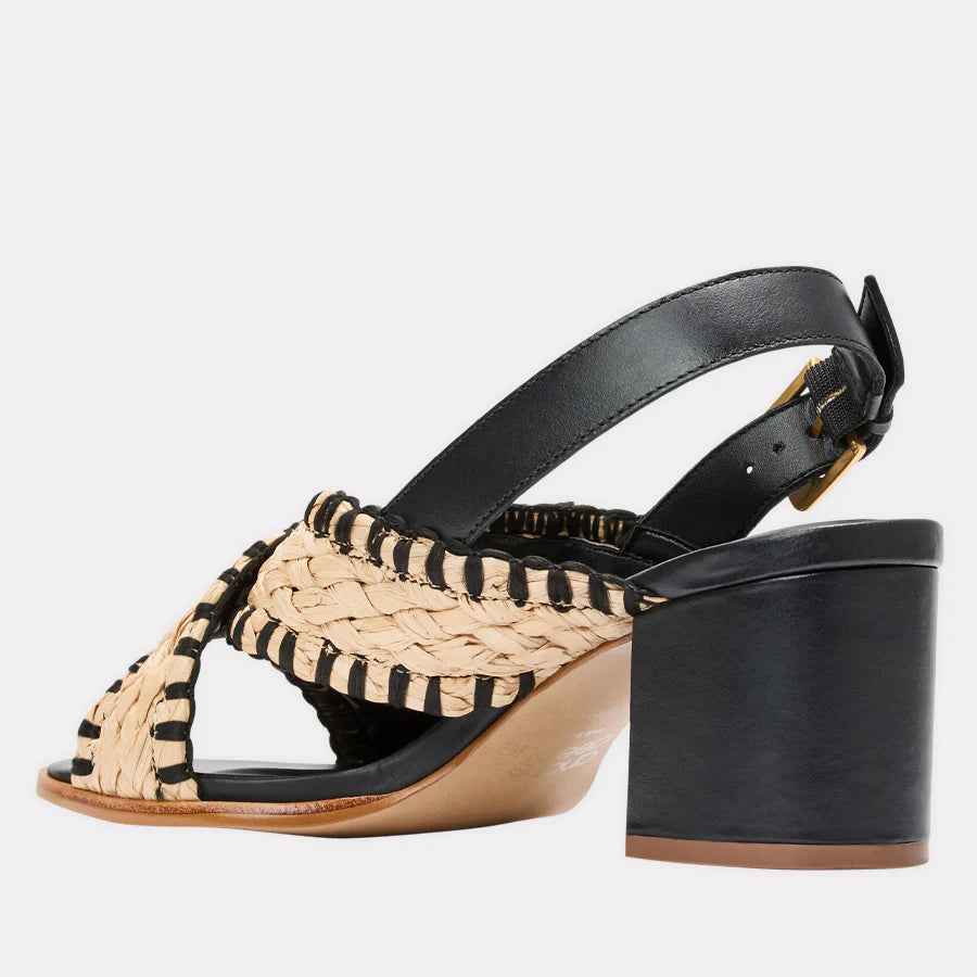 Hazel Heel - Black/Natural