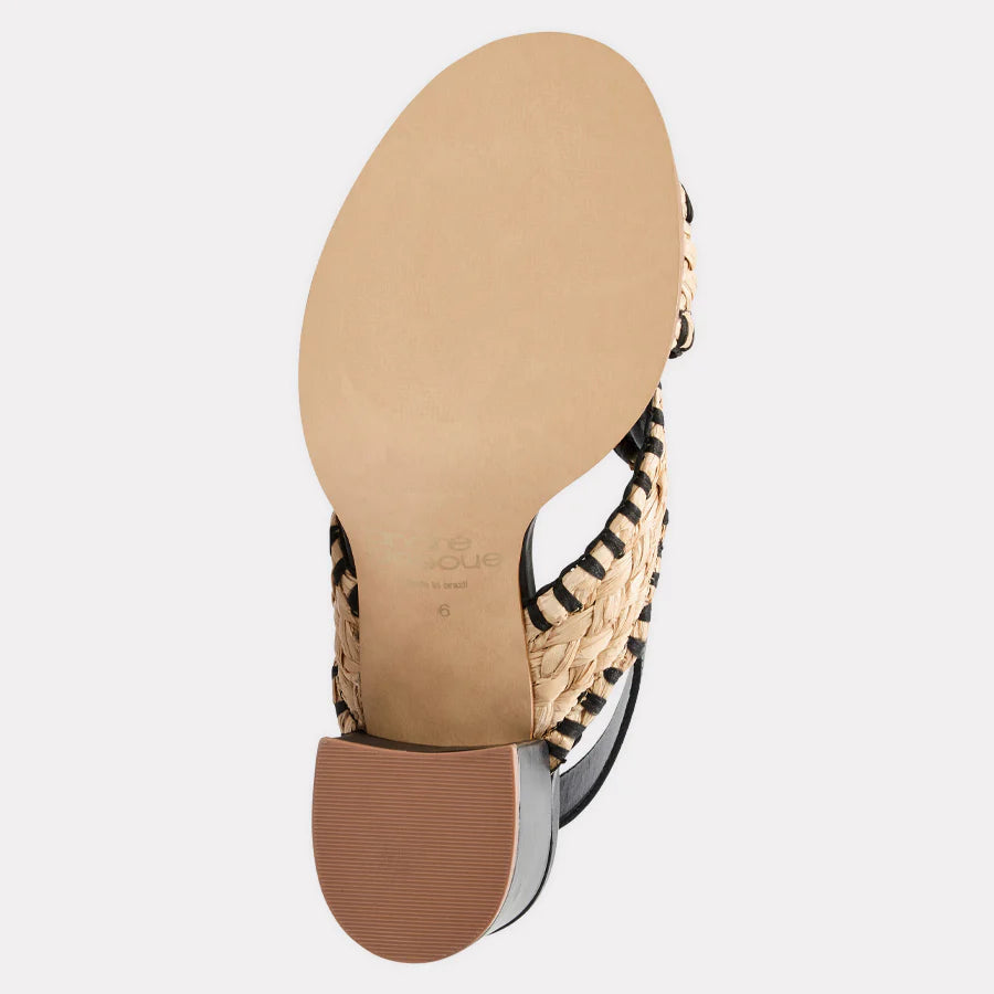 Hazel Heel - Black/Natural